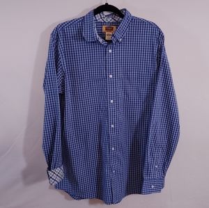 Foundry men's LT gingham check flip cuff tall